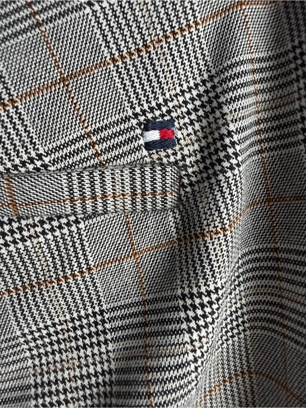 Tommy Hilfiger Women's Gray Plaid Hampton Trouser Pants Size 12